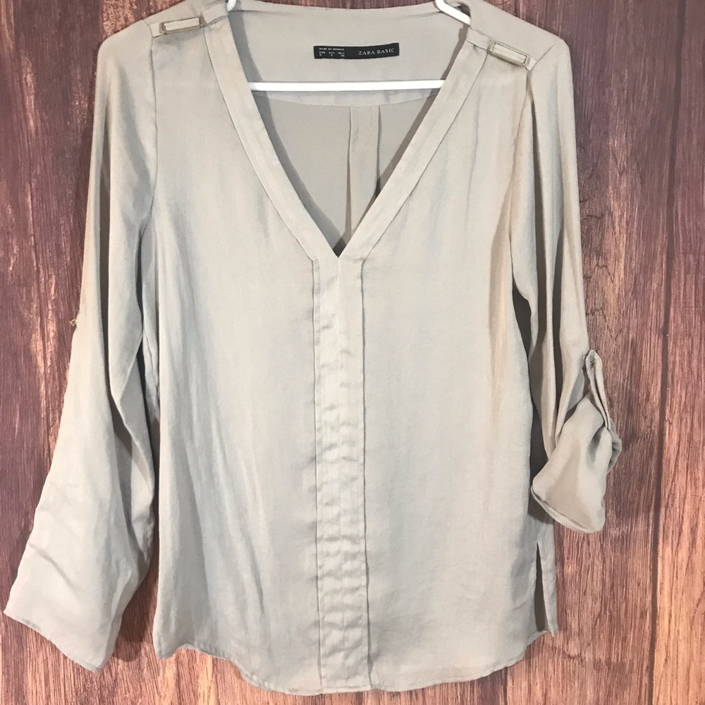 Pale Silver Zara Blouse